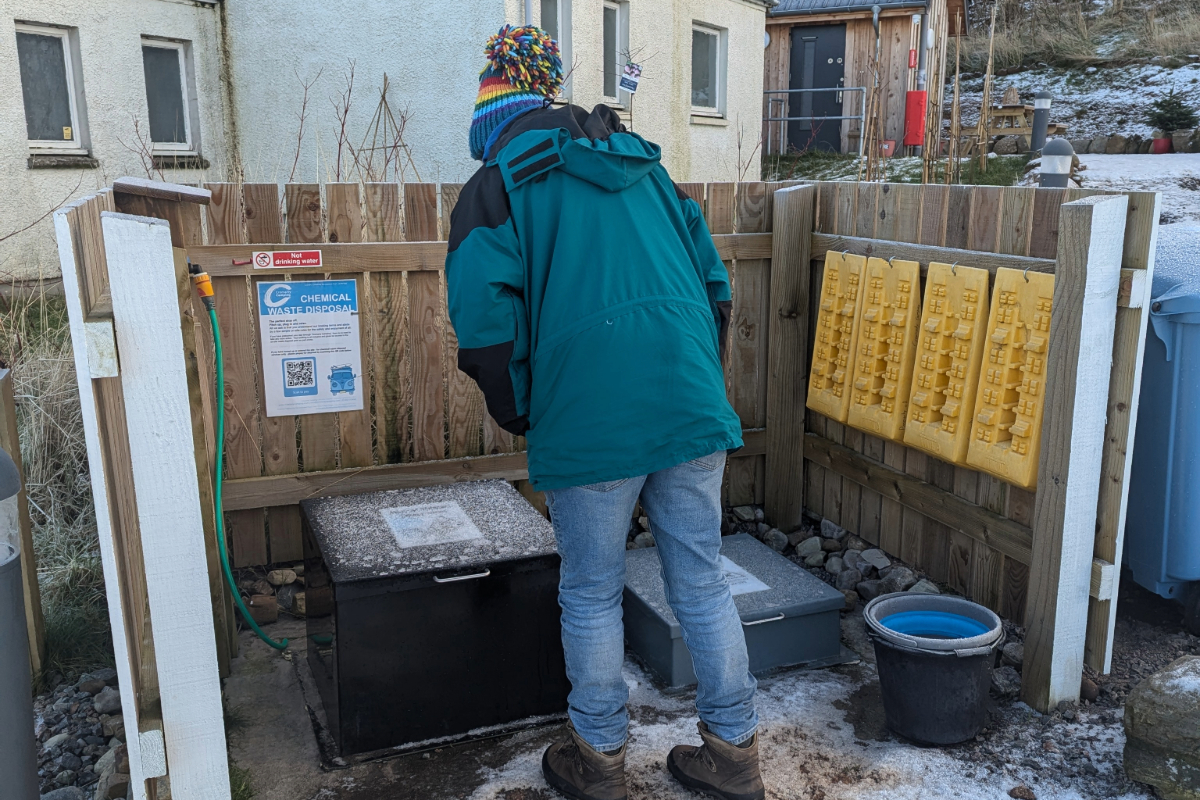 Cromarty camping chemical waste disposal unit