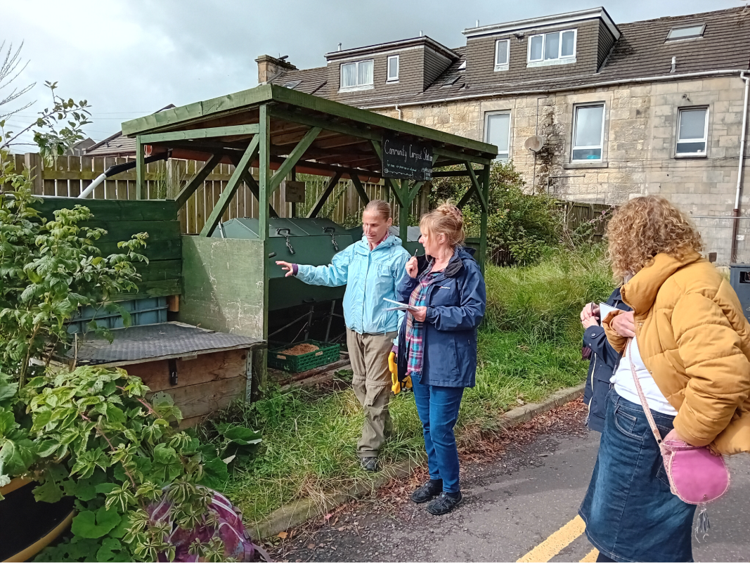 image of a garden containing composting solutions