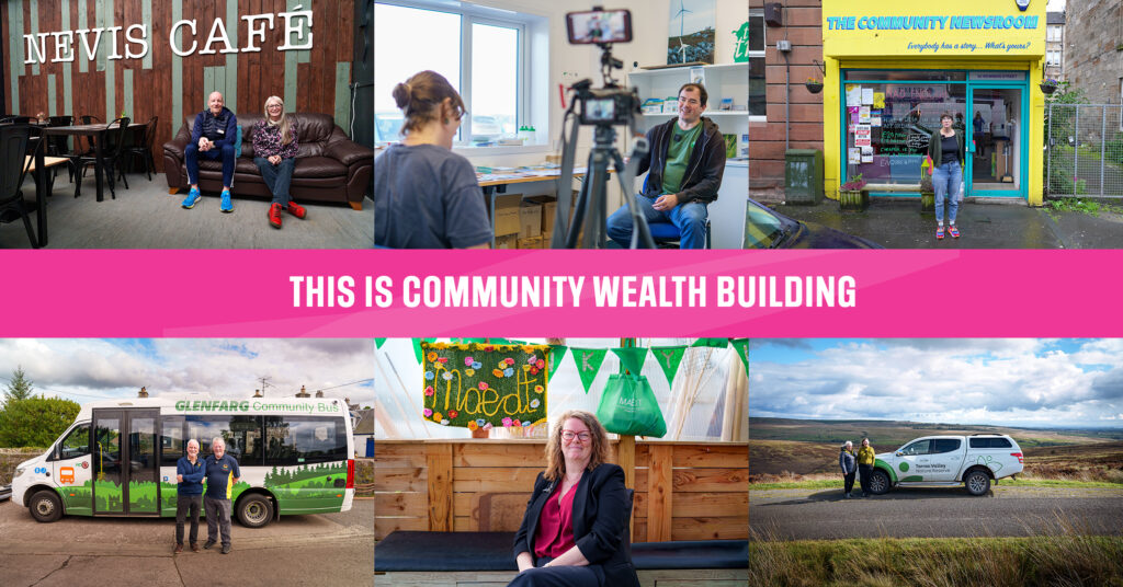 With the Community Wealth Building Bill due to complete Stage 1 this Thursday, Scotland need only look to its communities to see what becomes possible when people are given the power and resources to act – from rebuilt transport services to revitalised energy, land and local assets.
By Jill Keegan, Partnerships Manager, Scottish Community Alliance