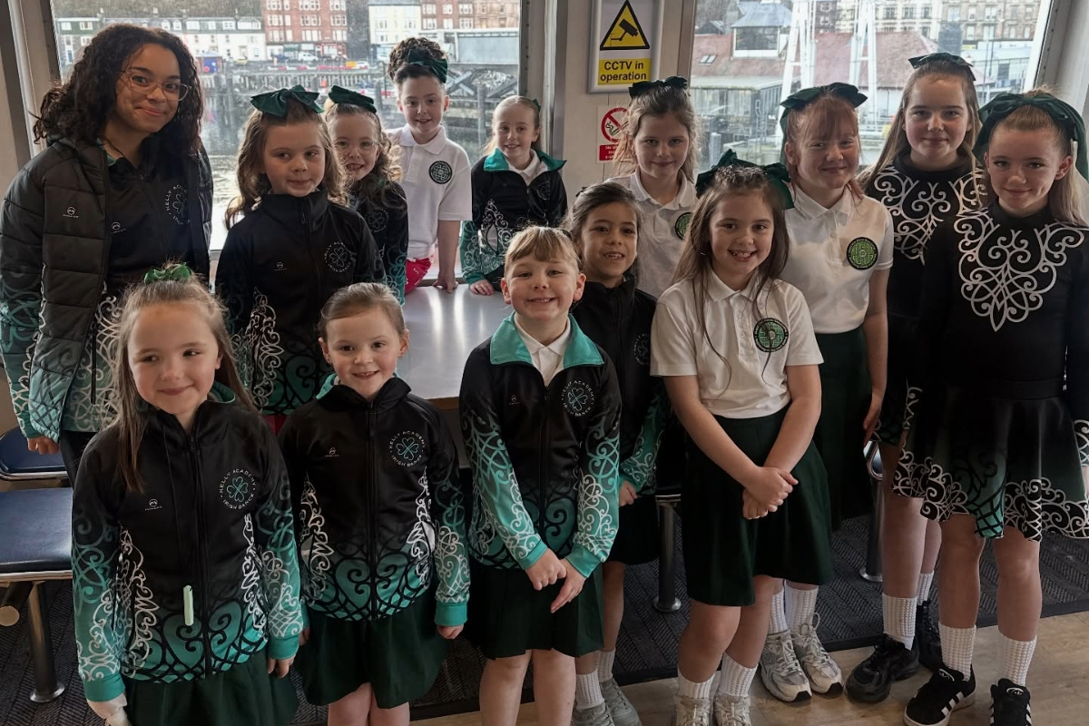 A group of children from Kelly Academy of Irish Dance